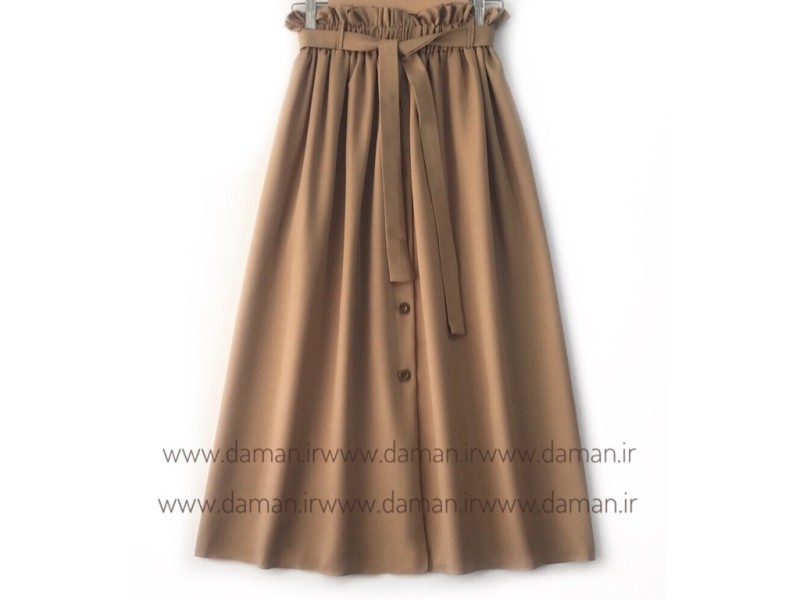 دامن جلو دکمه نسکافه ای  قد 90