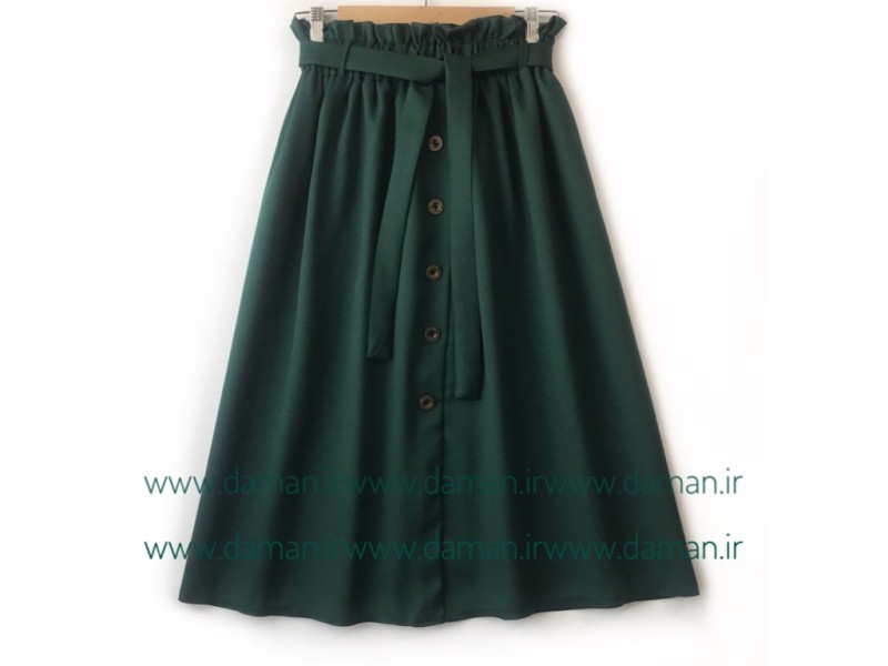 دامن جلو دکمه  یشمی  قد 75