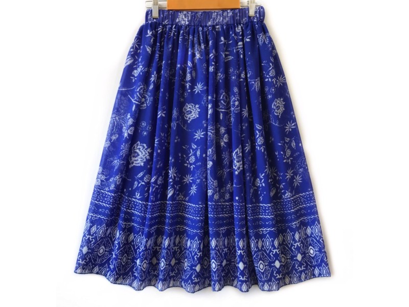 دامن حریر گلدار  قد 75  کد (1073)