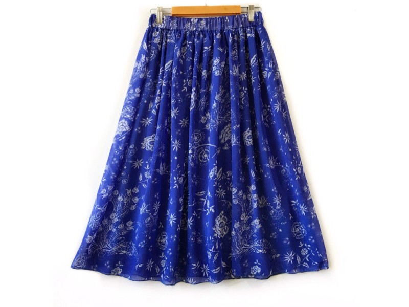 دامن حریر گلدار  قد 75  کد (1074)