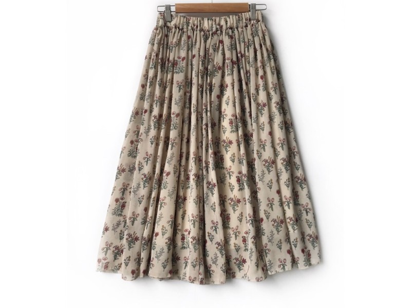 دامن حریر گلدار  قد 75  کد (1084)