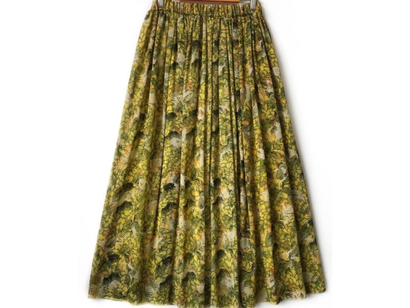 دامن حریر گلدار  قد 90 کد (1085)