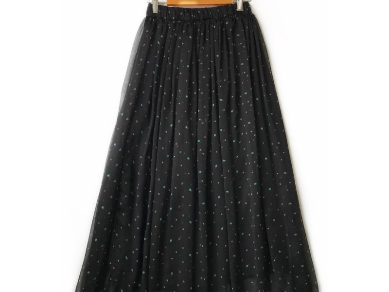 دامن حریر گلدار  قد 90 کد (1093)