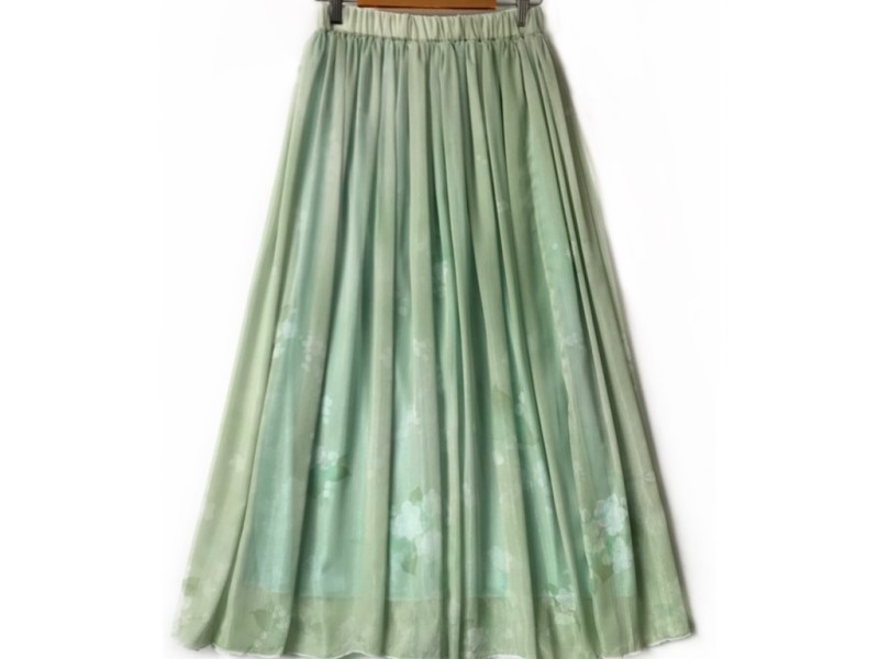 دامن حریر گلدار  قد 85  کد (1086)