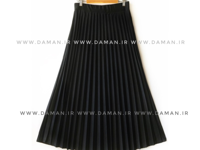 دامن پلیسه مشکی  قد 90