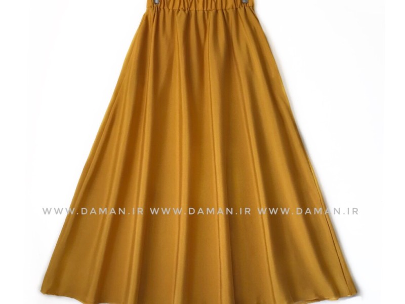 دامن  كلوش خردلي قد 95