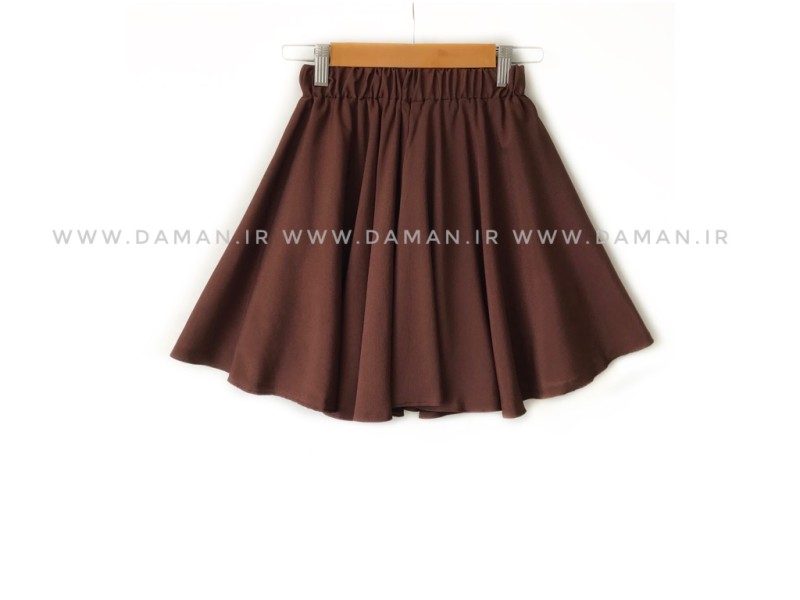 دامن  كلوش قهوه اي  قد  40