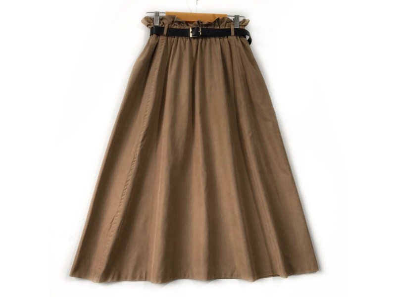 دامن  فون نسكافه اي  قد  80  با کمربند