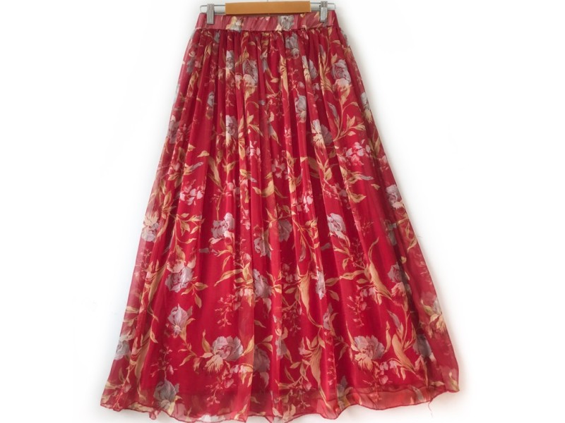 دامن حریر گلدار  قد 90 کد (1145)