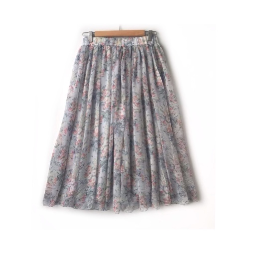 دامن حریر گلدار  قد 75  کد (625)