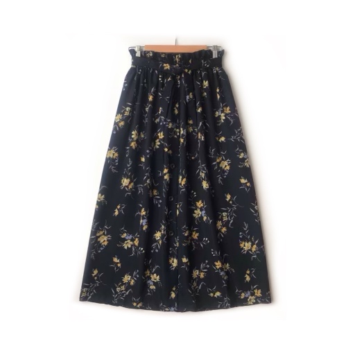 دامن دکمه دار گلدار  قد 90  کد (557)