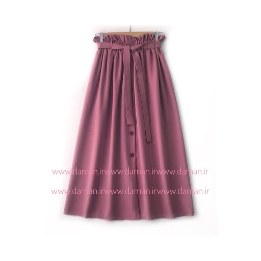 دامن جلو دکمه کالباسی قد 90