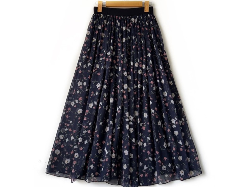 دامن حریر گلدار  قد 90 کد (1131)