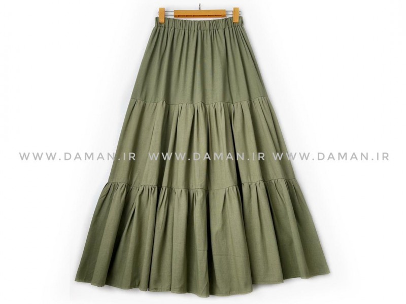 دامن  سبز   لينن  قد 95  کد (500)