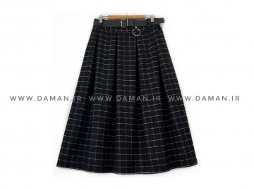 دامن پشمی با کمربند قد 80  کد (3080)