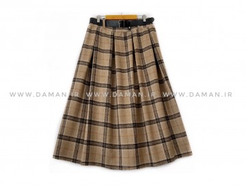 دامن پشمی با کمربند قد 80  کد (S 777)