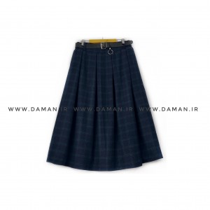 دامن پشمی با کمربند قد 80  کد (5028)