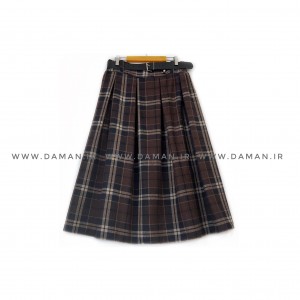 دامن پشمی با کمربند قد 80  کد ()