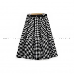 دامن پشمی با کمربند قد 80  کد (9000)