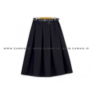 دامن پشمی با کمربند قد 80  کد (3098)