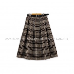 دامن پشمی با کمربند قد 80  کد (3061)