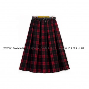 دامن پشمی با کمربند قد 80  کد (3031)