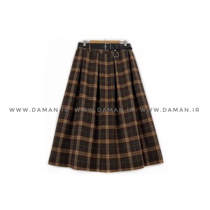 دامن پشمی با کمربند قد 80  کد (3040)