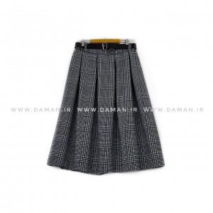 دامن پشمی با کمربند قد 80  کد (112)