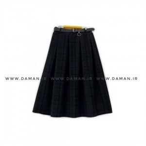 دامن پشمی با کمربند قد 80  کد (556)