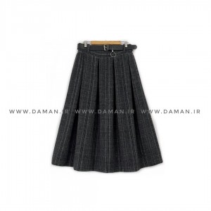 دامن پشمی با کمربند قد 80  کد (445)
