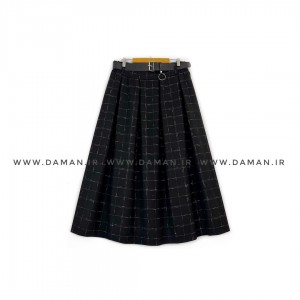 دامن پشمی با کمربند قد 80  کد (550)
