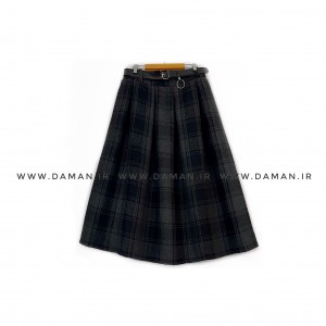 دامن پشمی با کمربند قد 80  کد (3001)