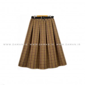 دامن پشمی با کمربند قد 80  کد (P 35)