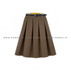دامن پشمی با کمربند قد 80  کد (444)