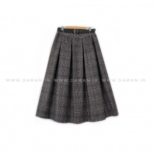 دامن پشمی با کمربند قد 80  کد (P )