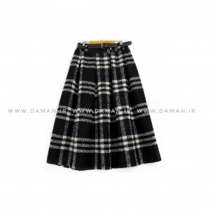 دامن پشمی با کمربند قد 80  کد (662)