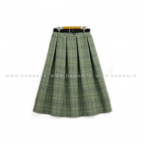 دامن پشمی با کمربند قد 80  کد (770)