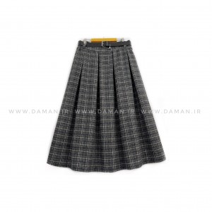 دامن پشمی با کمربند قد 80  کد (222)