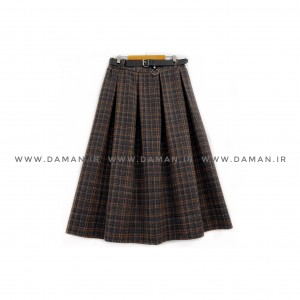دامن پشمی با کمربند قد 80  کد (P 15)