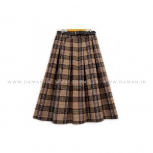دامن پشمی با کمربند قد 80  کد (P )