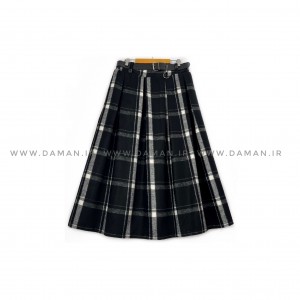 دامن پشمی با کمربند قد 80  کد (p )