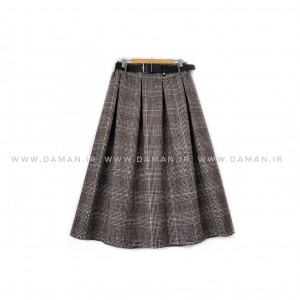 دامن پشمی با کمربند قد 80  کد (p )