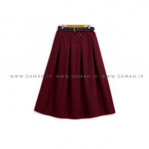 دامن پشمی با کمربند قد 80  کد (p 99)