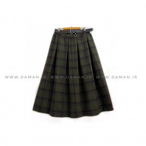 دامن پشمی با کمربند قد 80  کد (p 82)