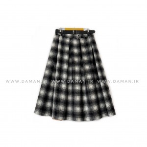 دامن پشمی با کمربند قد 80  کد (555)