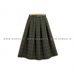 دامن پشمی با کمربند قد 80  کد (P 12)