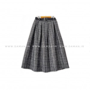 دامن پشمی با کمربند قد 80  کد (p )
