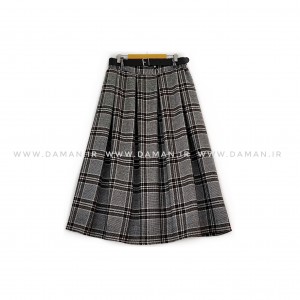 دامن پشمی با کمربند قد 80  کد (3014)
