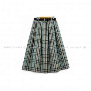 دامن پشمی با کمربند قد 80  کد (5051)