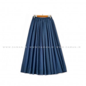 دامن حریر   آبی نفتی   قد 90 کد ()